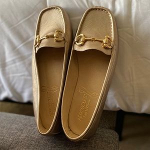 Gold Loafers
